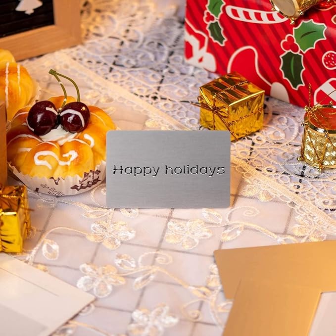 Thick Aluminum Metal Business Cards Anodized Aluminum 86 X 54 X 0.8mm 15 pcs Include Protector Sleeves (silver)