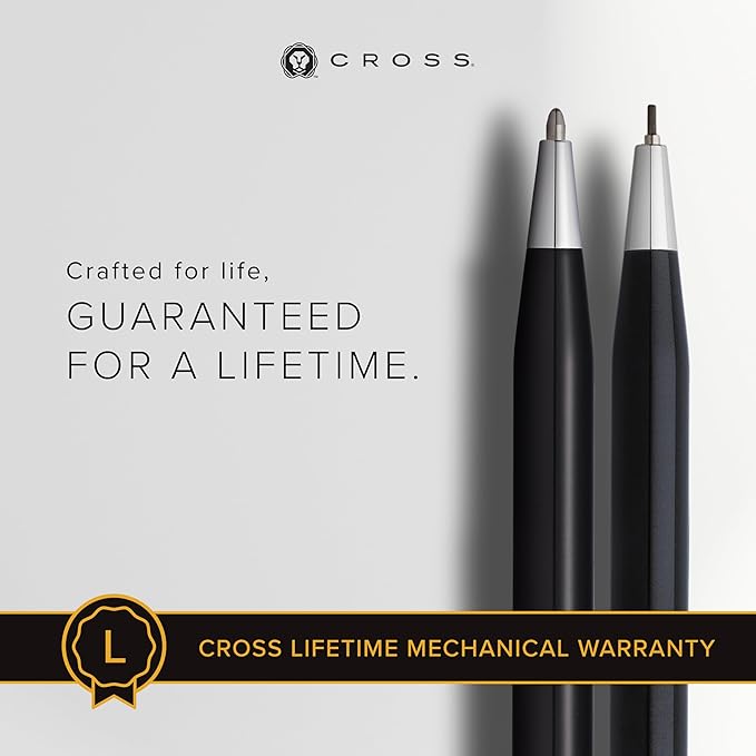 Cross Classic Century Black Lacquer Ballpoint Pen & 0.7mm Pencil with Chrome Appointments