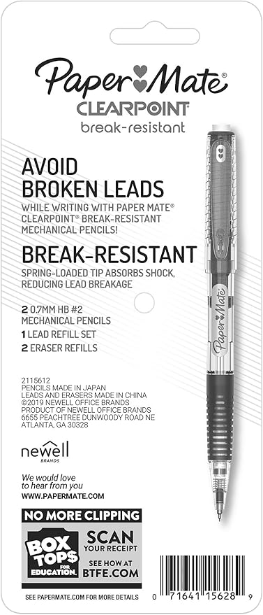 Paper Mate Clearpoint Break-Resistant Mechanical Pencils, 0.7mm, HB 2 Lead