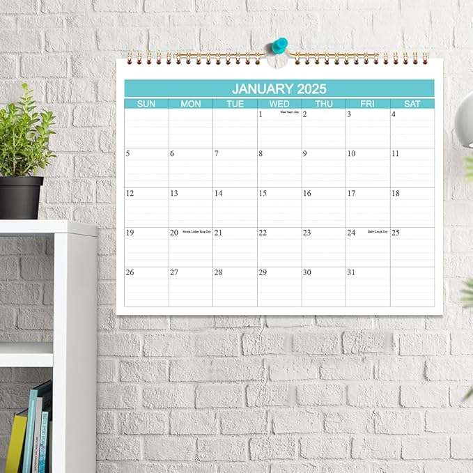 Calendar 2025-2026 - Wall Calendar Runs from Jan 2025 to Jun 2026-18 Monthly Calendar with Thick Paper for Planning and Organizing for Home or Office, Calender Planner, 8.5 x 11 In 2025 26 Calendars
