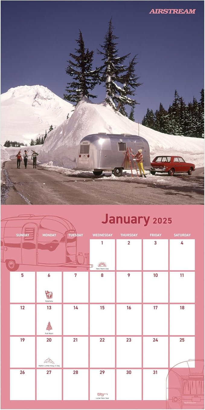 2025 Airstream: Heritage Wall Calendar