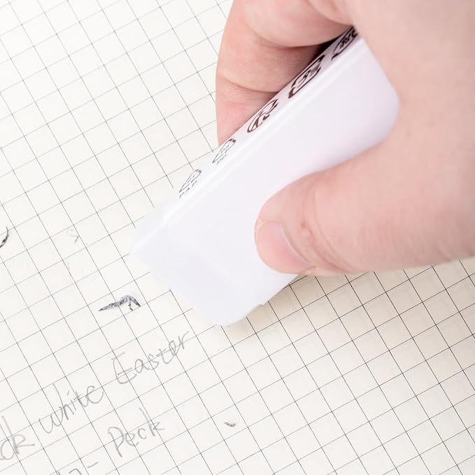 Amazon Basics Block White Eraser, 10 pack