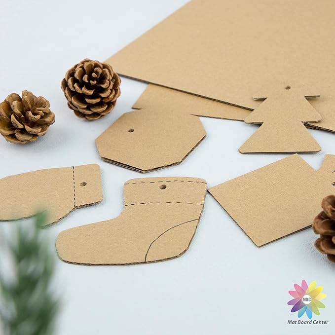 Mat Board Center, 25 pack 6x9 Brown Cardboard sheet, 1/8 inch thick, Flat Corrugated Cardboard Inserts for Packing, Shipping, Mailing, Cardboard Backing, Art Craft Card Board