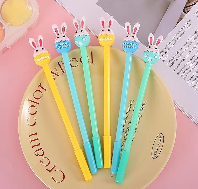 Rabbit Carrot Eggs pens 32pcs Gel Ink Pens 0.5 mm Black Ink Novelty Pens for Child, Women Coworkers Kids Office School Home Wedding Bridal Shower Gifts Party Supplies (Rabbit Carrot pens 32pcs)