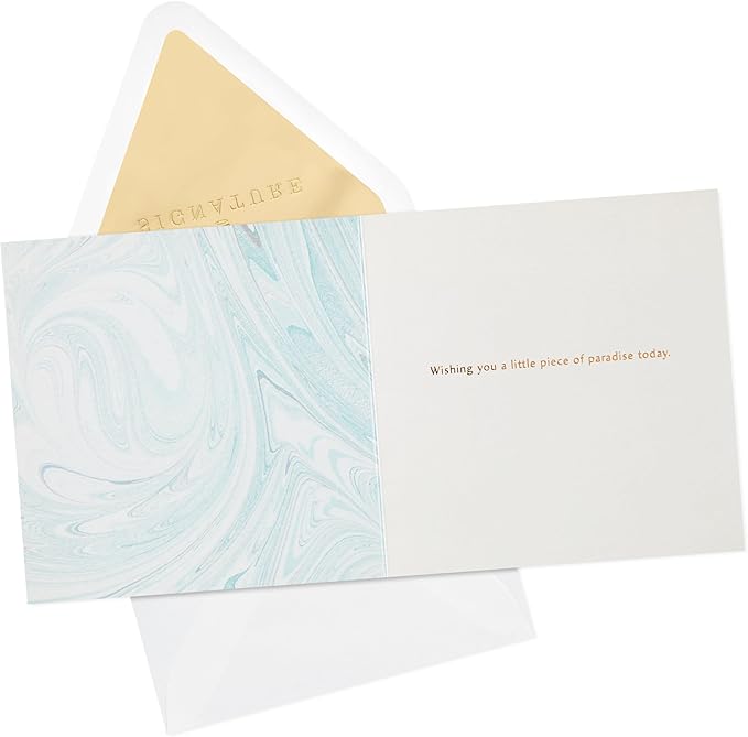 Hallmark Signature Birthday Card (Seashell Birthday Cake)