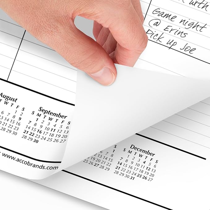 AT-A-GLANCE 2025 Desk Calendar, Desk Pad, 21-3/4" x 17", Large, Ruled Blocks, Monthly (SK250025)