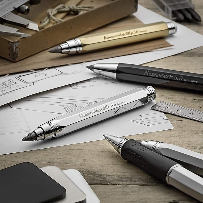 Kaweco SKETCH UP Clutch Pencil 5.6 mm 5B Black I Exclusive Mechanical Pencil with Lead Refill I Pencil 10.5 cm