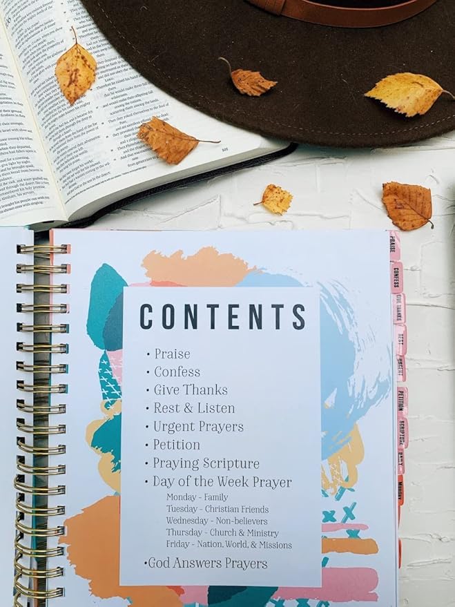 Coffee and Bible Time Prayer Journal: 3 Sticky Note Pads Included, Gold-Colored Spiral Binding, Solid Board Cover, Perfect to Journal Prayers and Grow in Faith