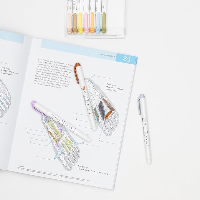 Zebra Pen Mildliner Double-Ended Highlighter Set, Chisel and Bullet Point Tips, No Bleed Bible Assorted Neutral and Gentle Ink Colors, 10-Pack, Model Number: 78701