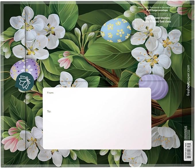 Freshcut Paper Pop Up Cards, Easter Egg Tree, 12 Inch Life Sized Paper House Plants 3D Popup Greeting Card, Easter Card, Thank You Cards, Blank Notecard & Envelope