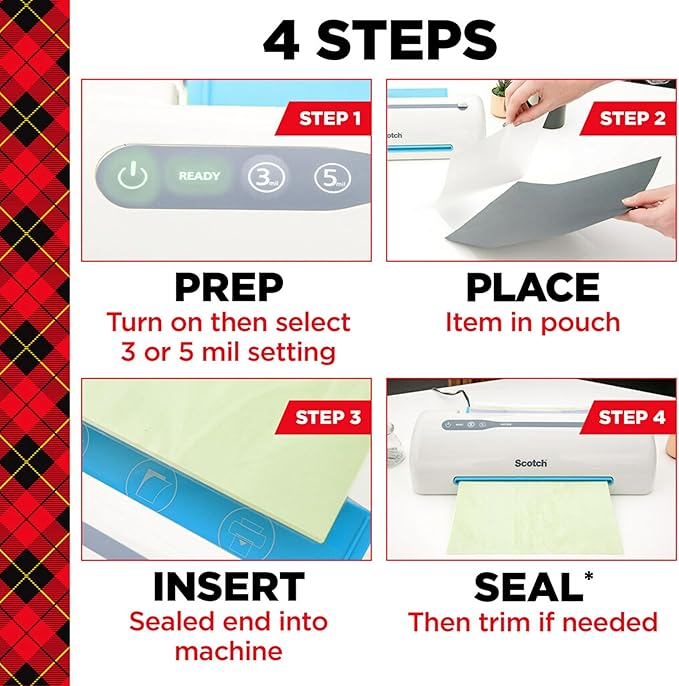 Scotch Thermal Laminating Pouches, 200 Pack Laminating Sheets, 3 Mil, 8.9 x 11.4 Inches, Holiday & Craft Supplies, For Use With Thermal Laminators, Letter Size Sheets