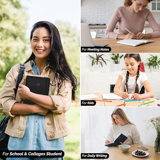 Nextnoid Hardcover Dotted Notebook Journal - 120 GSM Thick Paper, Medium A5(5.7" x 8.3"), 256 Pages - Perfect For Handwriting, Diagrams, Note-Taking and To-Do Lists (Dot, Brown)