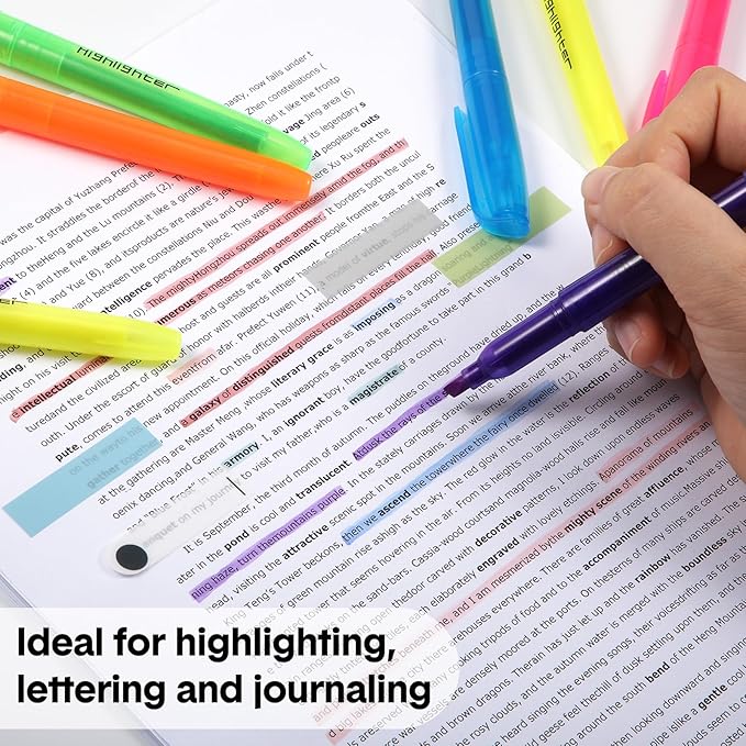 Thenshop 540 Pcs Highlighter Bulk Pack Assorted Colors Highlighter Markers Chisel Tip Fluorescent Pens for Office Classroom Back to School Supplies