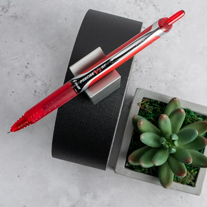 Pilot, Precise V5 RT Refillable & Retractable Liquid Ink Rolling Ball Pens, Extra Fine Point (0.5 mm) Assorted Ink Colors, Tub of 48