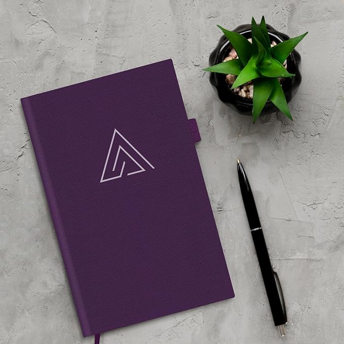 Self-Mastery Journal for Men - Gratitude and Productivity Journal for More Happiness, Positivity, Growth, Mindfulness, Self Care and Reflection - Guided Inspirational Journal for Men & Women (Purple)