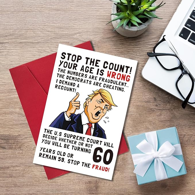 Ogeby Funny 60th Birthday Card, 60th Birthday Cards Gifts for Women Men, Hilarious 60 Year Old Birthday Gifts for Dad Mom Sister Brother