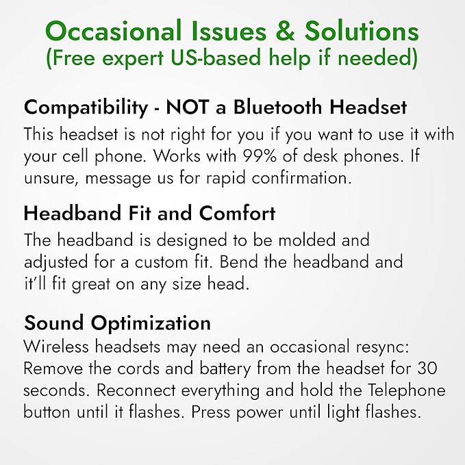 Leitner LH570 2-in-1 Wireless Office Headset with Mic - Computer & Telephone Headset (DECT Headset, not Bluetooth) - 5 Year Warranty - Phone Headsets for Office Phones