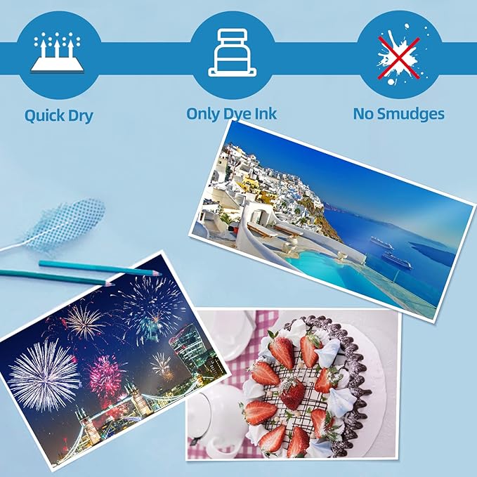 Uinkit 37lb Thin Flyer Paper Glossy 8.5x11 Inkjet 240 sheets Single Side DIY Chip Bag 135gsm Photos Picture for Inkjet Printer with Dye Ink Printer Letter size A4 Brochure