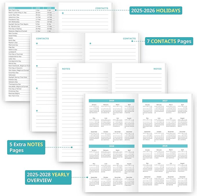 Pocket Calendar 2025-2026 for Purse, Two Year Monthly Planner Pocket Size, Jan 2025 to Dec 2026, Monthly Pocket Planner Small Size (6.5" x 3.5") - Star