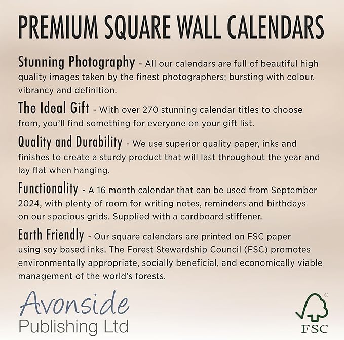 2025 London Wall Calendar, 12X12, Avonside Publishing