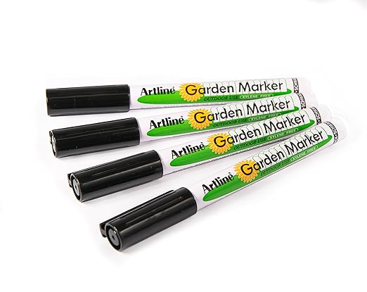 Garden Marker | Water Resistant | Quick Dry Ink Great For Outside Use (4 Markers)