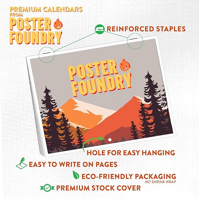 Rocky Mountain National Park Wall Calendar 2025 Monthly Wall Calender Colorado Nature 12 Month | American Made In The USA