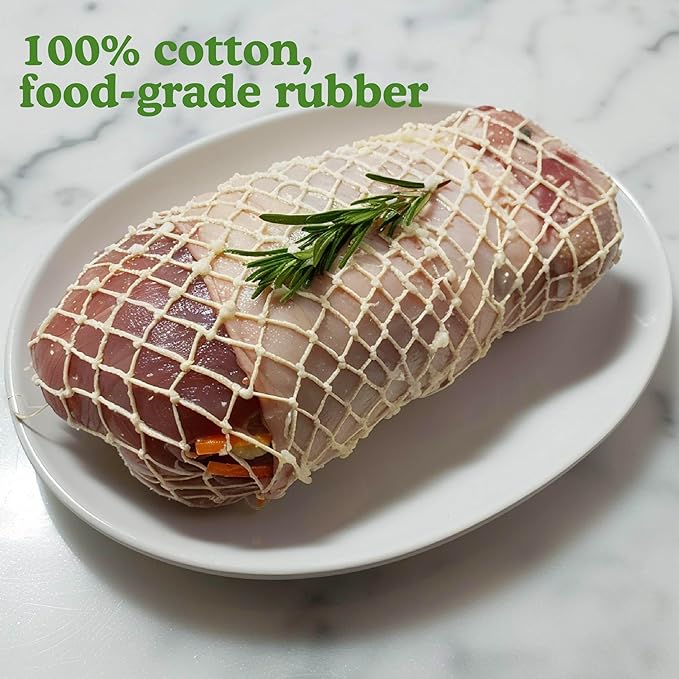Regency Wraps Roast Sock, Elasticized Twine Tube For Forming Meat, Stuffed Chicken Breast, and Tenderloin, Cooking Made Simple, Perfect for Holidays, Christmas, and More, Natural, Pack of 2
