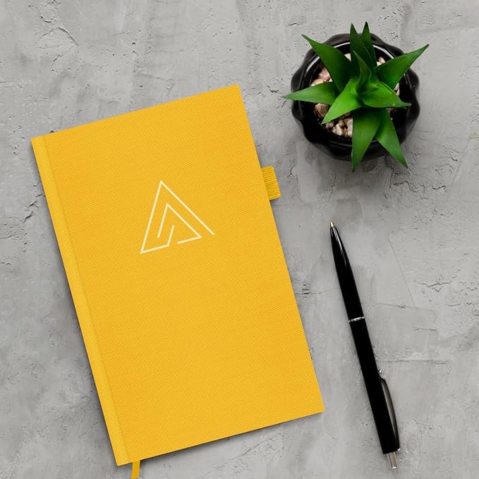 Self-Mastery Journal for Men - Gratitude and Productivity Journal for More Happiness, Positivity, Growth, Mindfulness, Self Care and Reflection - Guided Inspirational Journal for Men (Yellow)