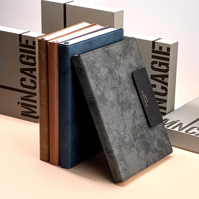 Lined Leather Journals for Writing B5 Large Journaling Notebooks with 100 GSM Thick Paper Journal Notebook for Men & Women with Buckle Closure Travel Work Note Taking Diary, 7.28" x 10.23", Grey