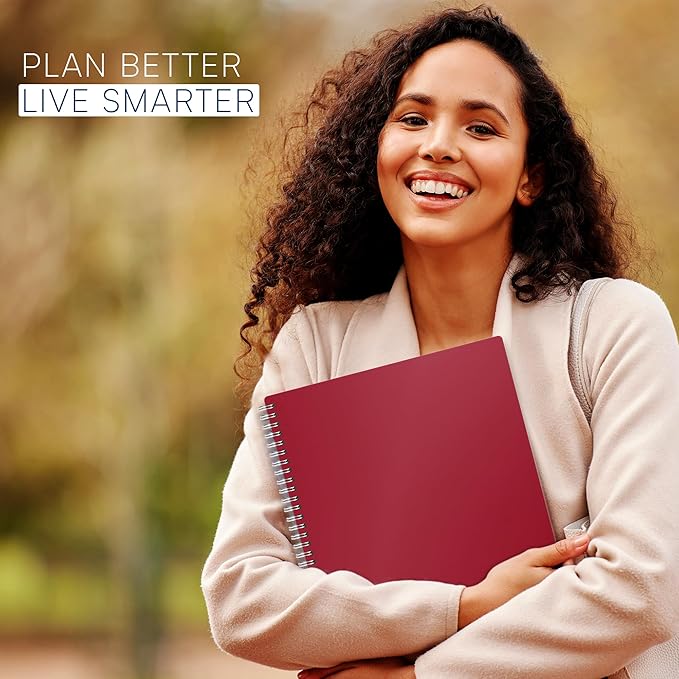 2025 Appointment Book & Planner- Ensight 8.5 x 11 inches, Large Tabbed Daily Hourly Weekly Planner, Calendar & Schedule Book 15-Minute time Slots, Business & Personal Planner Jan 2025- Dec 2025- Maroon