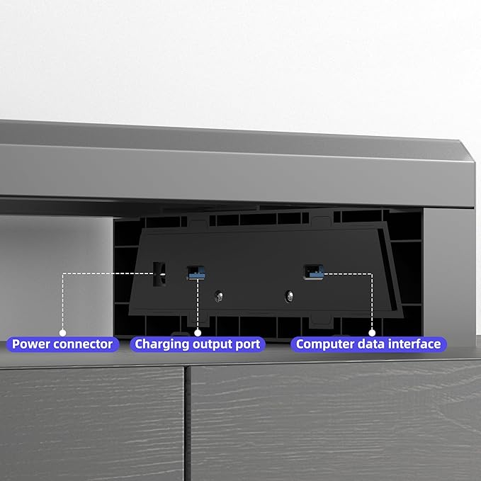 Computer monitor stand Laptop Desk Shelf & Monitor Riser ,21.6 inches,22W charging , 2 USB 3.0 , and 1 USB 2.0, Monitors/PC/Laptop/Computer Space Saver Organizer ,Heavy Duty Gift Gaming Studio Office (USB Hub Fast Charging Version, 550mm)