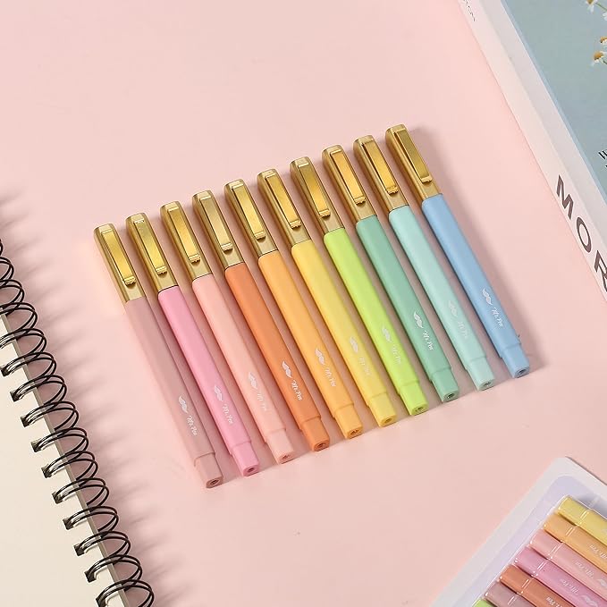 Mr. Pen- Aesthetic Pens, 10 Pack, Assorted Colors, Fast Dry, No Smear Bible Pens No Bleed Through, 0.7mm Fine Point Pen, Ballpoint Pens Ballpoint, Fine Tip Pens for Note Taking, Pens Aesthetic
