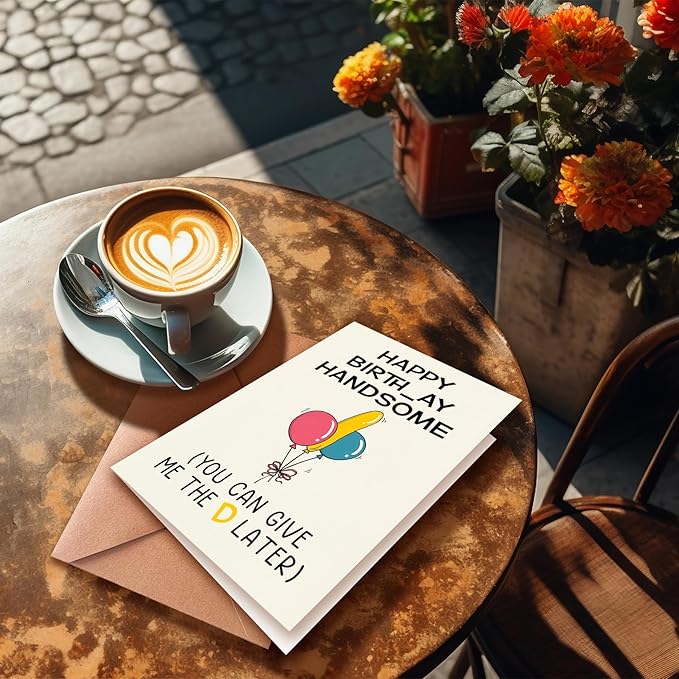 Funny Birthday Cards for Boyfriend, Happy Birthday Cards for Him, Rude Birthday Cards for Boyfriend, You Can Give Me D Later, Perfect Him or Her, Perfect Soulmate Gifts