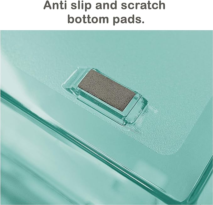 Acrimet 2 Tier Side Load Letter Tray Facility, Desktop File Organizer, A4 Letter Size Paper Organizer, Minimalist Storage Solution Paper Tray for Office, Home, Classroom (Plastic, Clear Green Color)