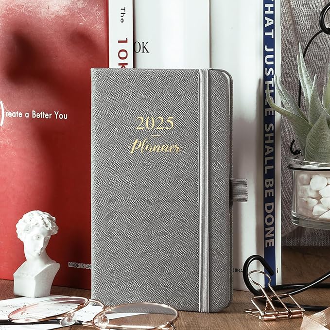 2025 Pocket Planner - Pocket Planner 2025, Weekly & Monthly Planner from JAN 2025- DEC 2025, 6.3''Γ3.8'', Small Planner for Purse, Pen Loop, Inner Pocket, 2 Bookmark