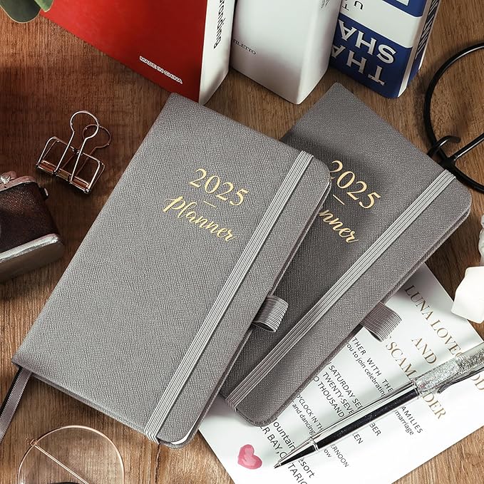 2025 Pocket Planner - Pocket Planner 2025, Weekly & Monthly Planner from JAN 2025- DEC 2025, 6.3''Γ3.8'', Small Planner for Purse, Pen Loop, Inner Pocket, 2 Bookmark