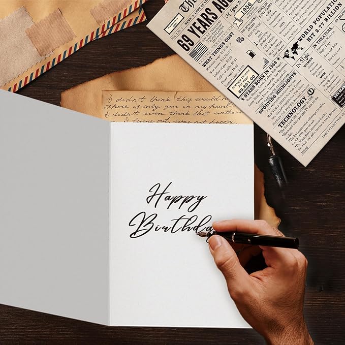 Ziwenhu Cheers to 69th Birthday Card for Women Men,Funny 69th Birthday Gifts Decorations for Grandma Grandpa or Mom Dad,Good Gift for Turning 69 Years Old
