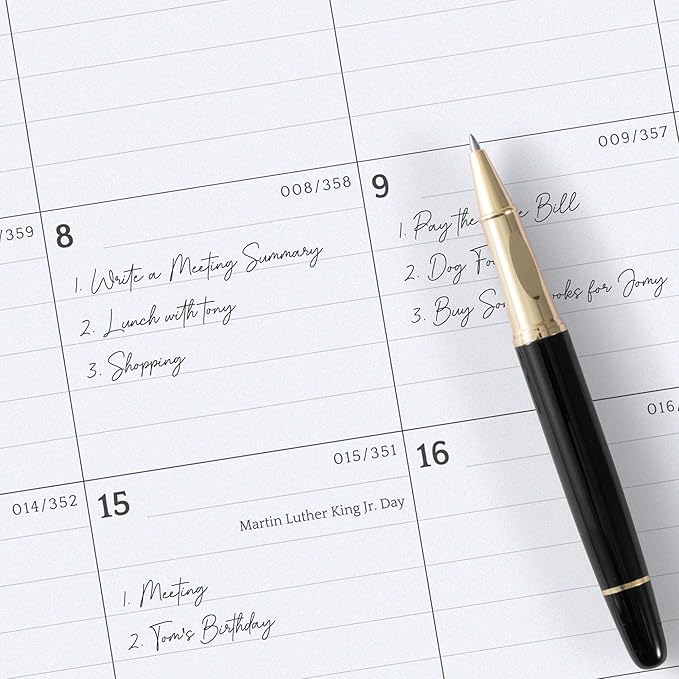 Cabbrix Desk Calendar 2025 with Desktop Mat, Large Desk Pad Calendar 21" x 16-1/2" Runs From Now to December 2025, Desk Blotter Calendar for Home School and Office, Apricot