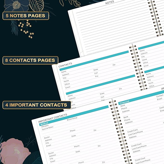 2025 Monthly Planner - Monthly Planner/Calendar 2025, Jan 2025 - Dec 2025, 9ββ x 11'', Monthly Tabs, Double-Sided Pockets, Twin-Wire Biding, Holidays, Notes Pages, Julian Dates