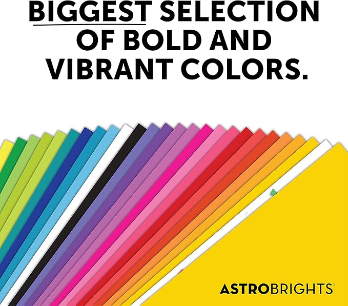 Astrobrights Mega Collection, Colored Paper, Bright Yellow, 625 Sheets, 24 lb/89 gsm, 8.5" x 11" - MORE SHEETS! (91618)