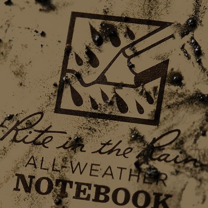 Rite in the Rain Weatherproof Side Spiral Notebook, 8.5" x 11", Tan Cover, Universal Page Pattern (No. 973T-MX)