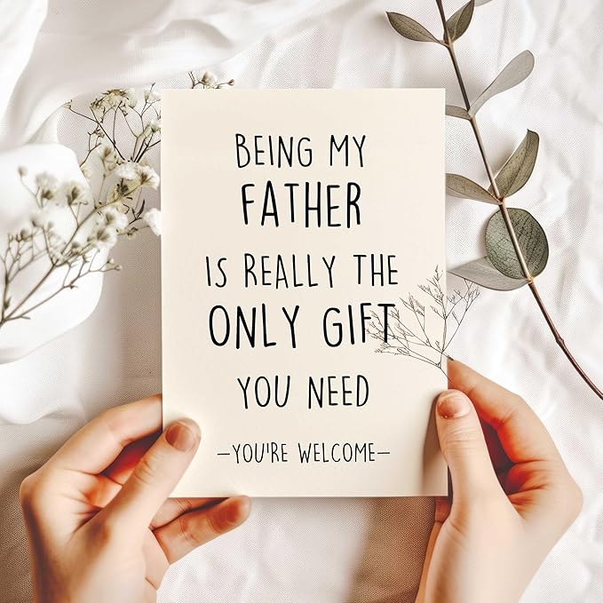 Funny Birthday Card for Dad, Humor Dad Birthday Card Gifts from Son Daughter Kids, Best Gifts for Dad Birthday, Happy Birthday Gifts for Father Papa Dad