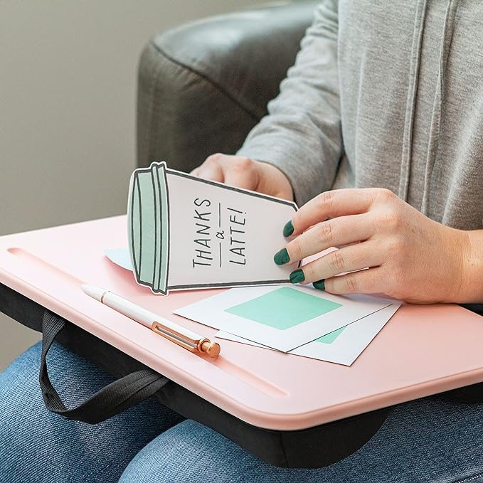LAPGEAR Compact Lap Desk - Rose Quartz - Fits up to 15 Inch Laptops - Pack of 12 - Style No. 43004