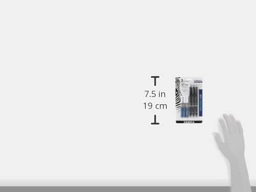 Zebra Delguard Mechanical Pencil, 0.5 Mm, Hb (#2.5), Black Lead, Black Barrel, 3/pack