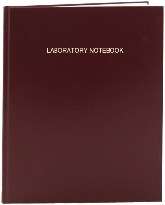 BookFactory Lab Notebook - 240 Pages (.25" Grid Format) 8" x 10" Burgundy Cover Section Sewn Hardbound Laboratory Notebook (LIRPE-240-SGR-A-LMT1)