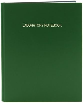 BookFactory Green Lab Notebook - 168 Pages (.25" Grid Format), 8 7/8" x 11 1/4", Green Cover, Section Sewn Hardbound Laboratory Notebook (LIRPE-168-LGR-A-LGT1)
