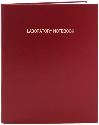 BookFactory Lab Notebook/Laboratory Notebook - 168 Pages (.25" Grid Format), 8 7/8" x 11 1/4", Red Cover, Section Sewn Hardbound (LIRPE-168-LGR-A-LRT1)