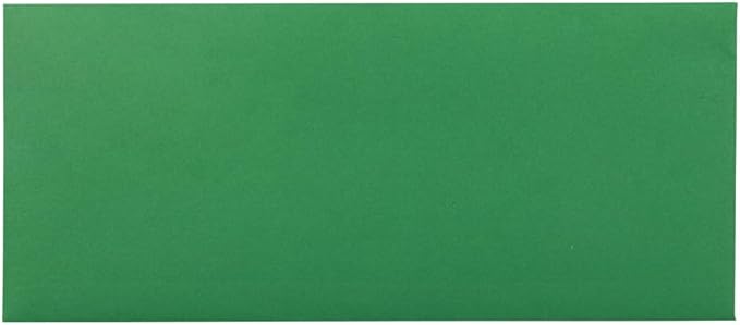 JAM PAPER #10 Business Colored Envelopes - 4 1/8 x 9 1/2 - Green Recycled - 50/Pack