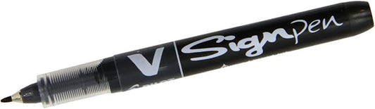 Pilot V Sign Pen Liquid Ink 2.0 mm Tip - Black, Single Pen