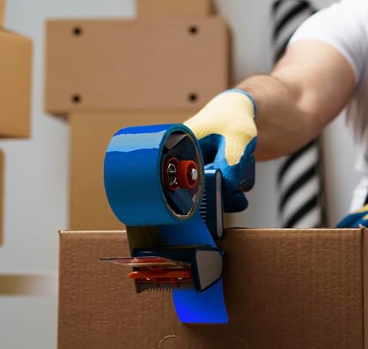 Heavy Duty Packaging Color Tape for Shipping,Packing and Moving 3" Wide x 2.0 Mil Thick -110 Yrd Roll -Acrylic Adhesive Tape for Box Sealing. (1 Roll, Blue, 3" Wide x 110 yds)